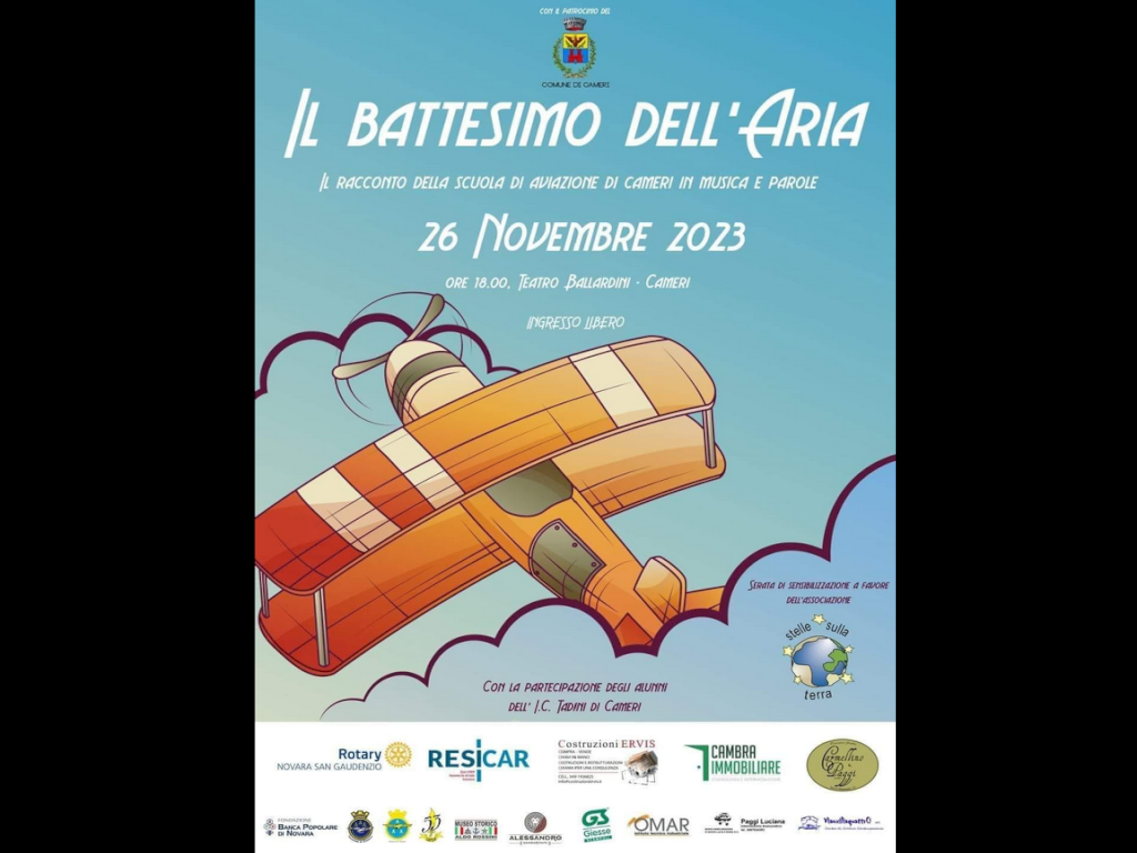 IL BATTESIMO DELL'ARIA 26 novembre 2023