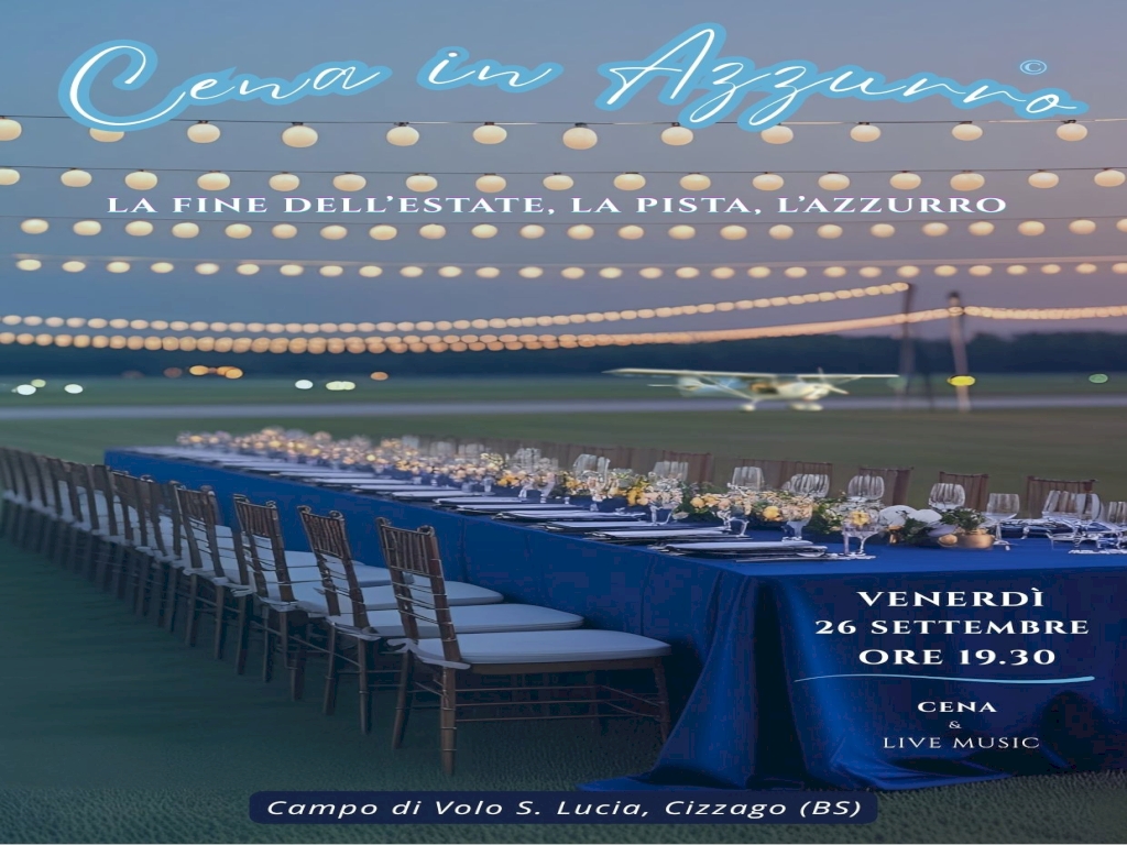 Cena in Azzurro a bordo pista - Campo di Volo S. Lucia