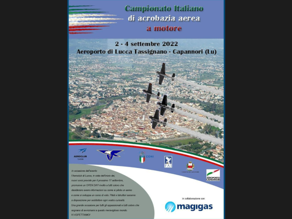 Campionato Italiano di acrobazia aerea a motore 2-4 settembre 2022