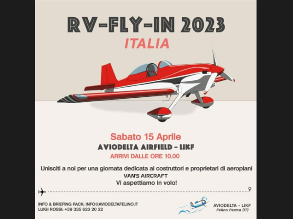 RV - FLY - IN 2023 Italy 15 April 2023