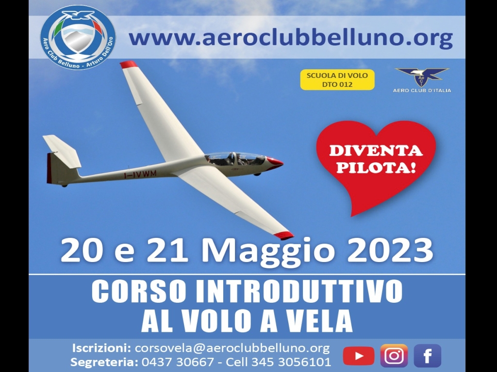 CORSO INTRODUTTIVO AL VOLO A VELA   20-21 maggio
